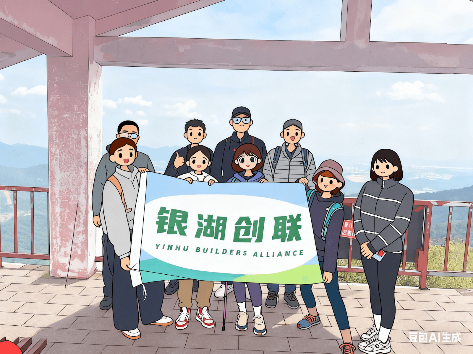 银湖创联登顶如意尖